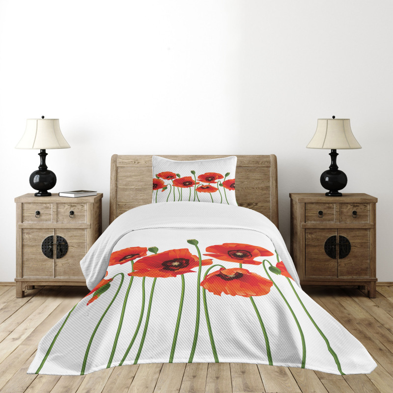 Pastoral Flowers Botany Bedspread Set