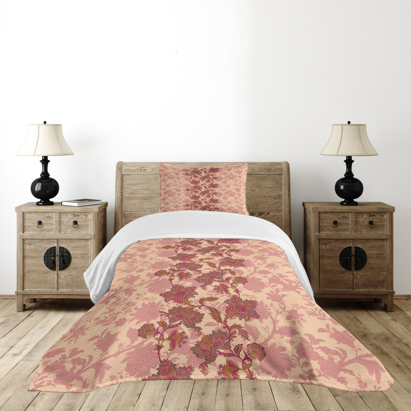 Vibrant Boho Flowers Bedspread Set