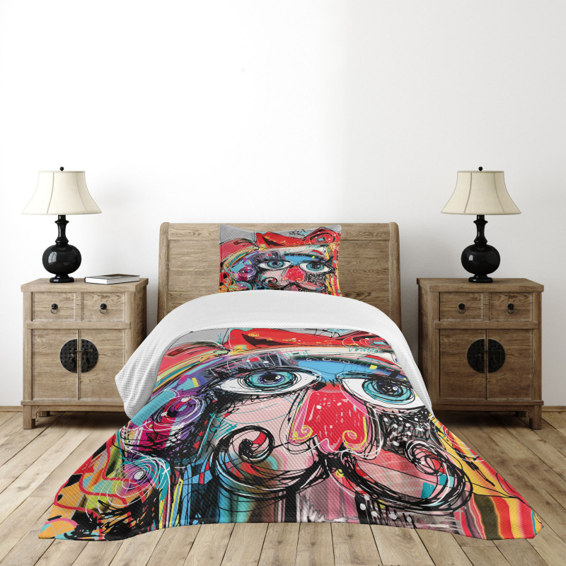 Grafitti Sketchy Paint Bedspread Set