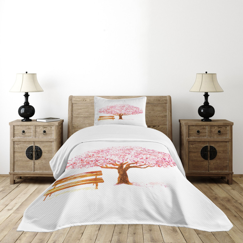 Blooming Cherry Tree Bedspread Set