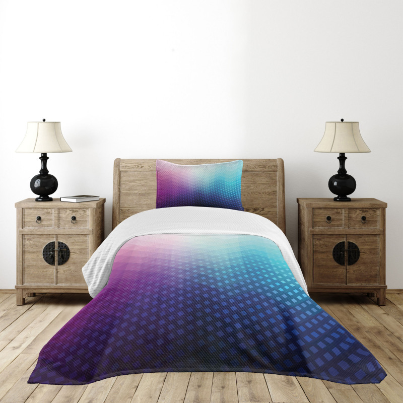 Geometric Fractal Triangle Bedspread Set