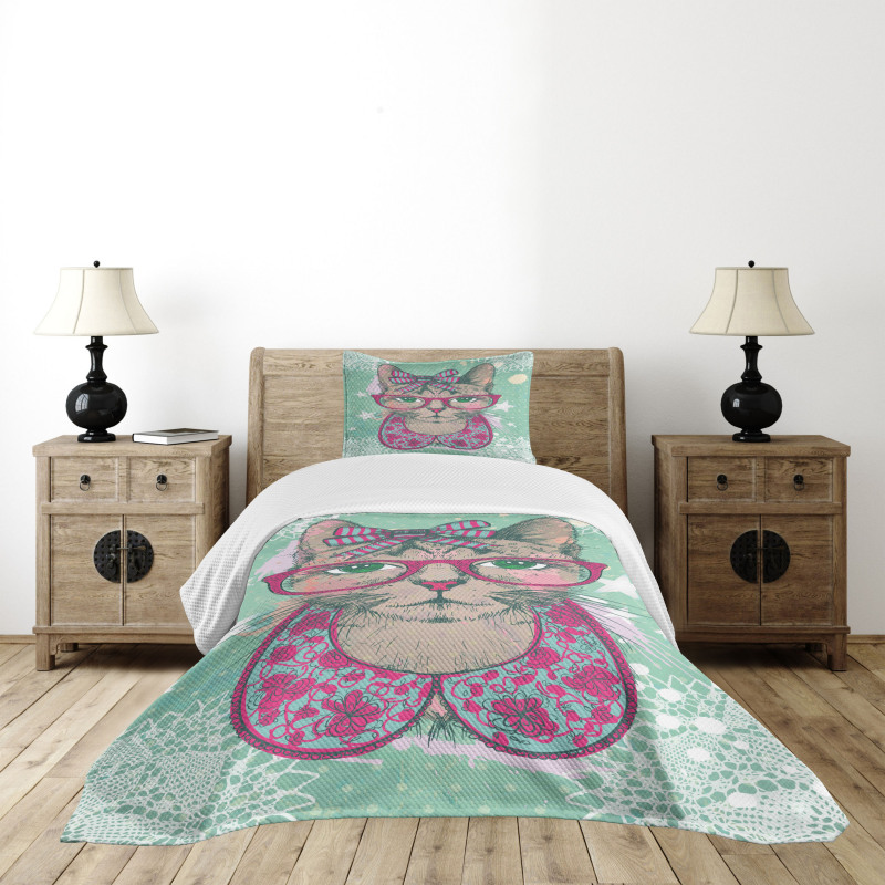 Animal Fashion Hipster Bedspread Set