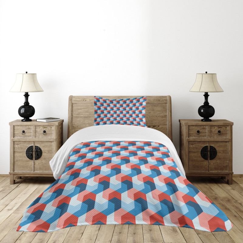 Mosaic Geometric Art Bedspread Set