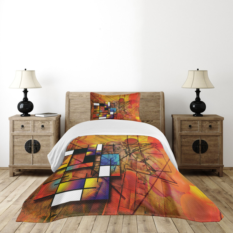 Geometric Image Bedspread Set