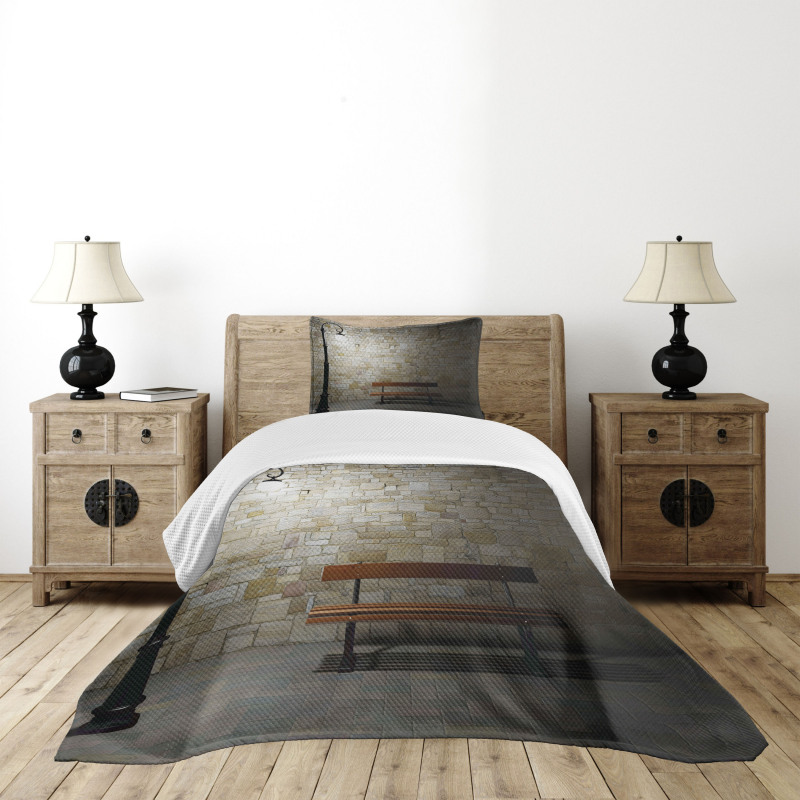 Dark Night Street View Bedspread Set