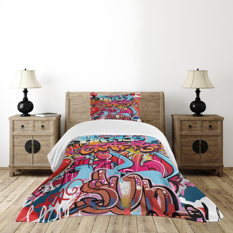 Hip Hop Street Art Bedspread Set