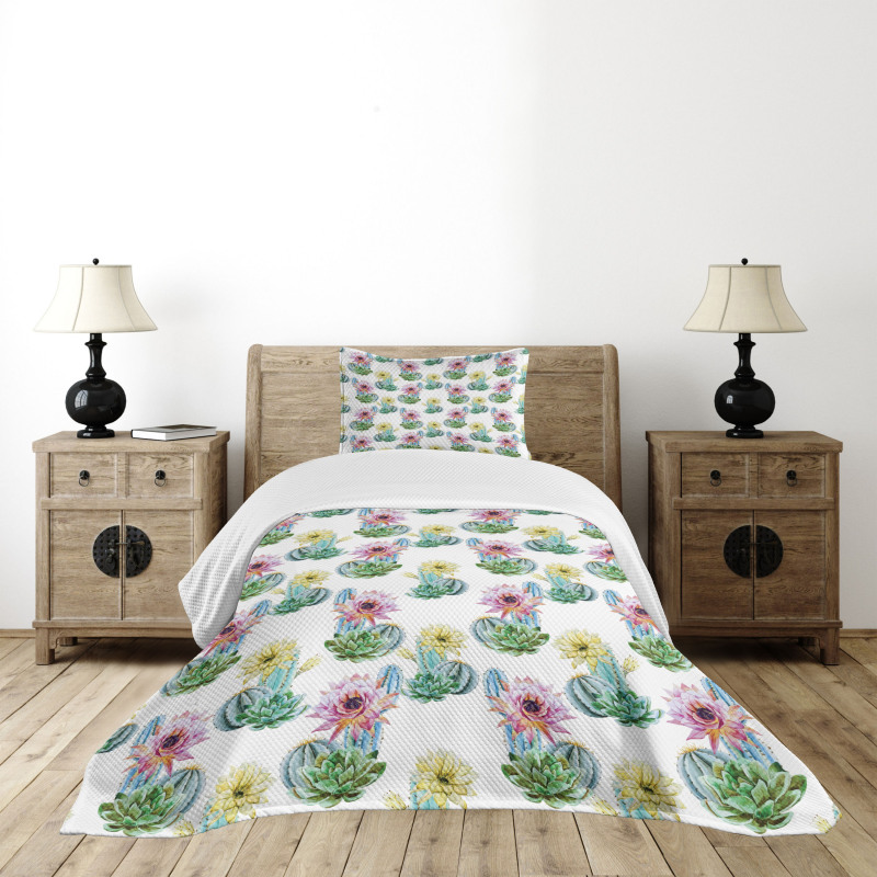 Mexican Plant Cactus Bedspread Set