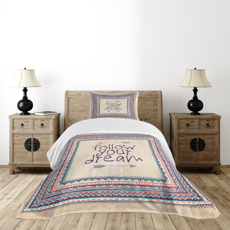 Inspirational Aztec Art Bedspread Set