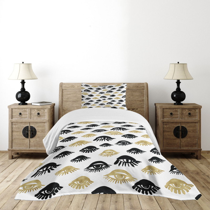 Woman Eyes Love Modern Art Bedspread Set