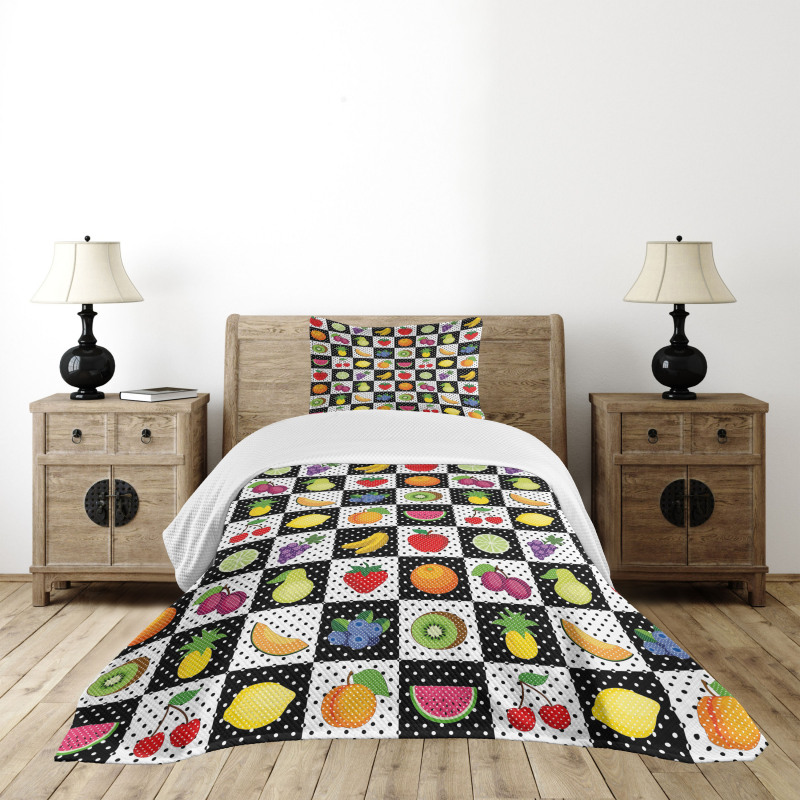 Kitchen Fruits Bedspread Set