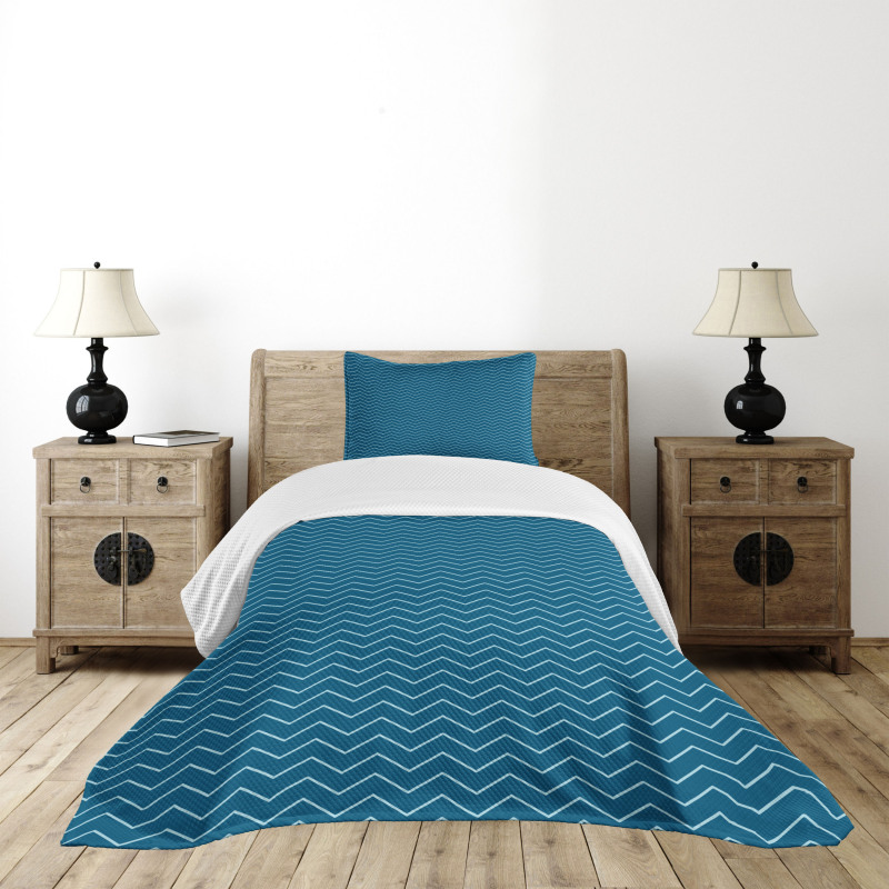 Zigzags Chevron Lines Bedspread Set