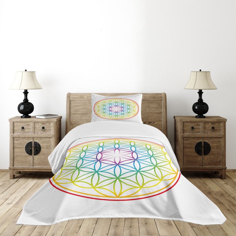 Radiant Flower of Life Bedspread Set