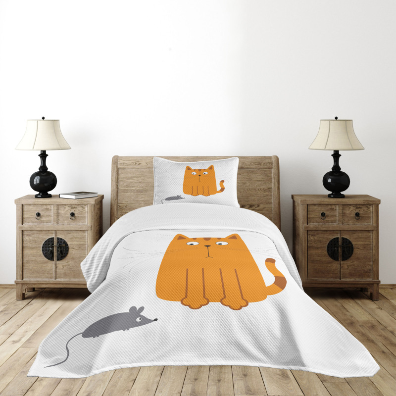 Kitty Fun Humor Kids Bedspread Set