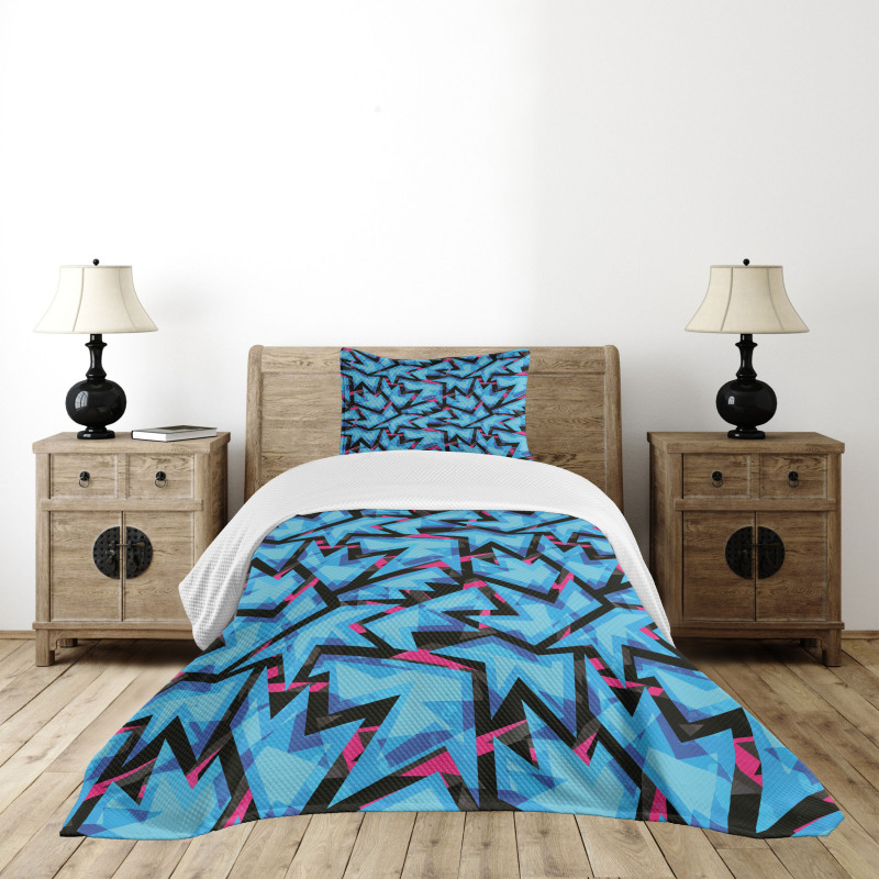 Trippy Neon Bedspread Set