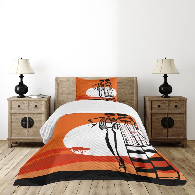 Women on Desert Bedspread Set