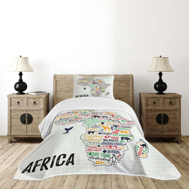 Continent Colored Bedspread Set