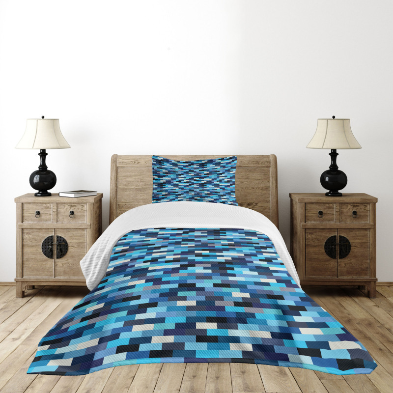 Geometric Design Stripes Bedspread Set