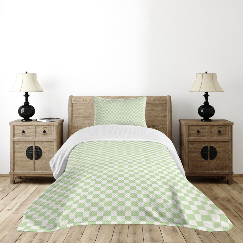 Big Little Squares Tile Bedspread Set