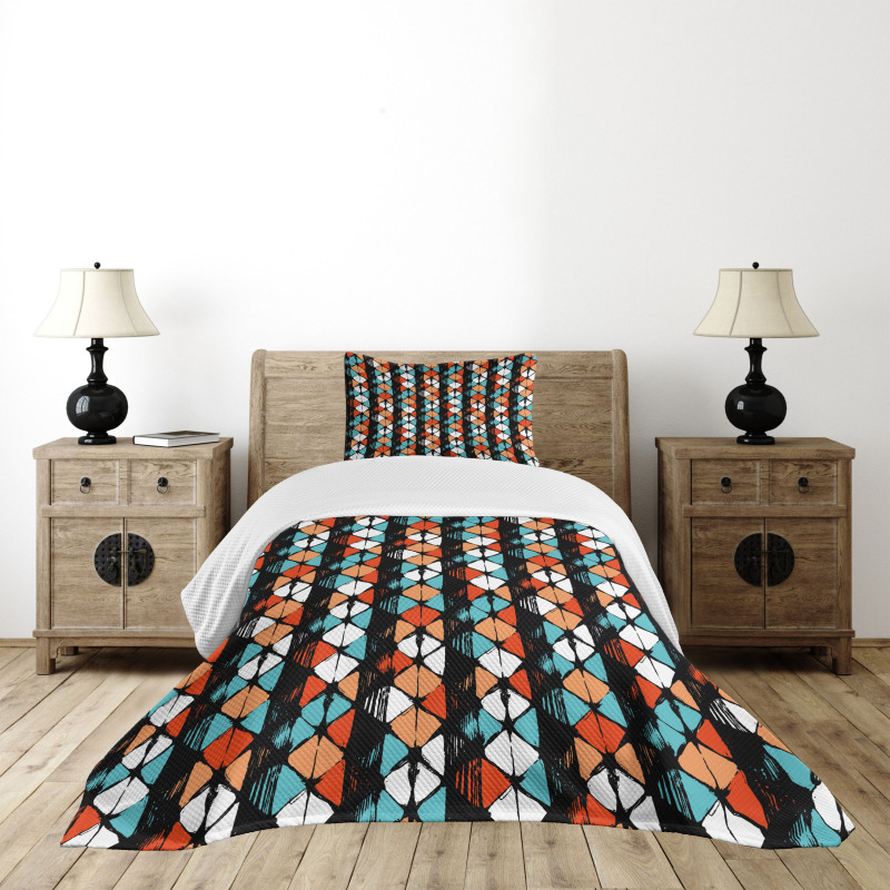 Modern Hexagon Design Bedspread Set