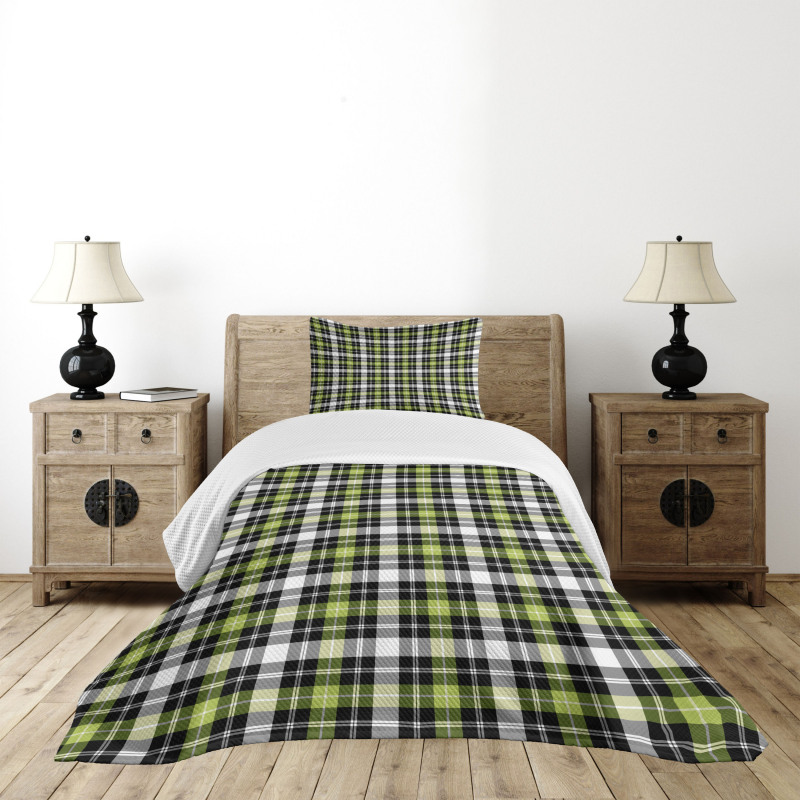 Vertical Square Lines Bedspread Set