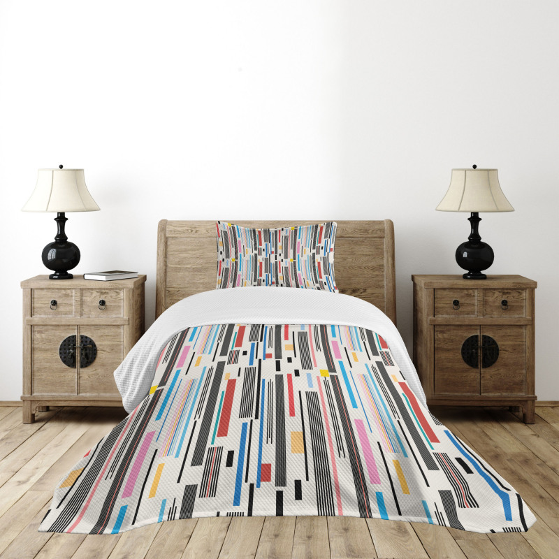 Various Color Stripes Bedspread Set