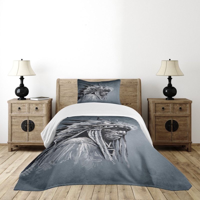 Tribe Chief Artwork Bedspread Set