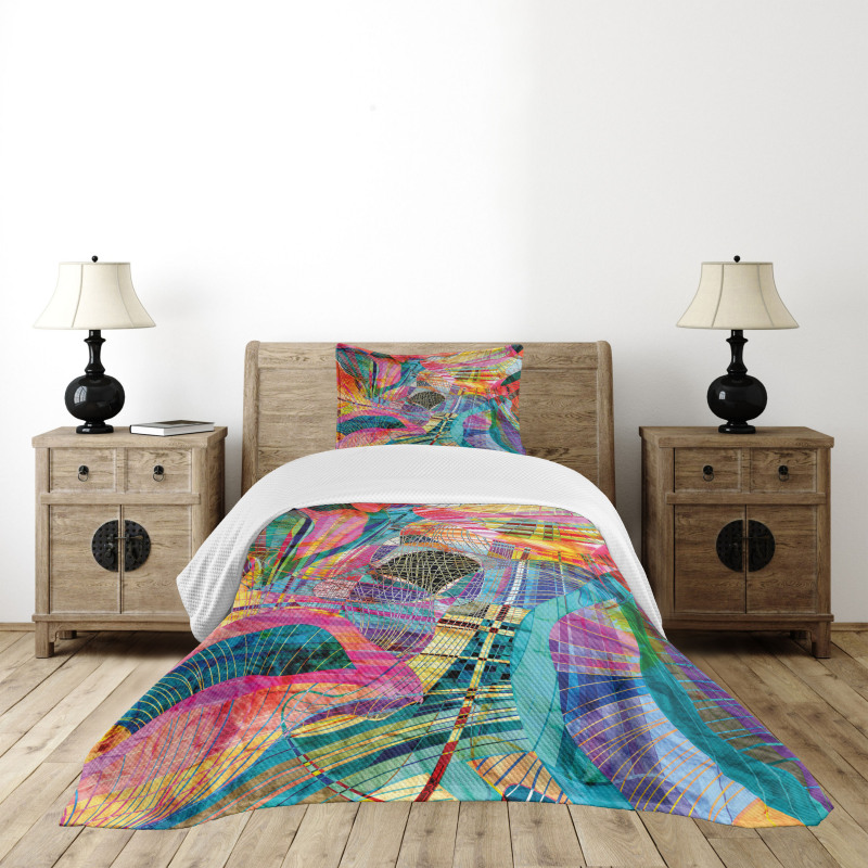 Retro Graphic Bedspread Set