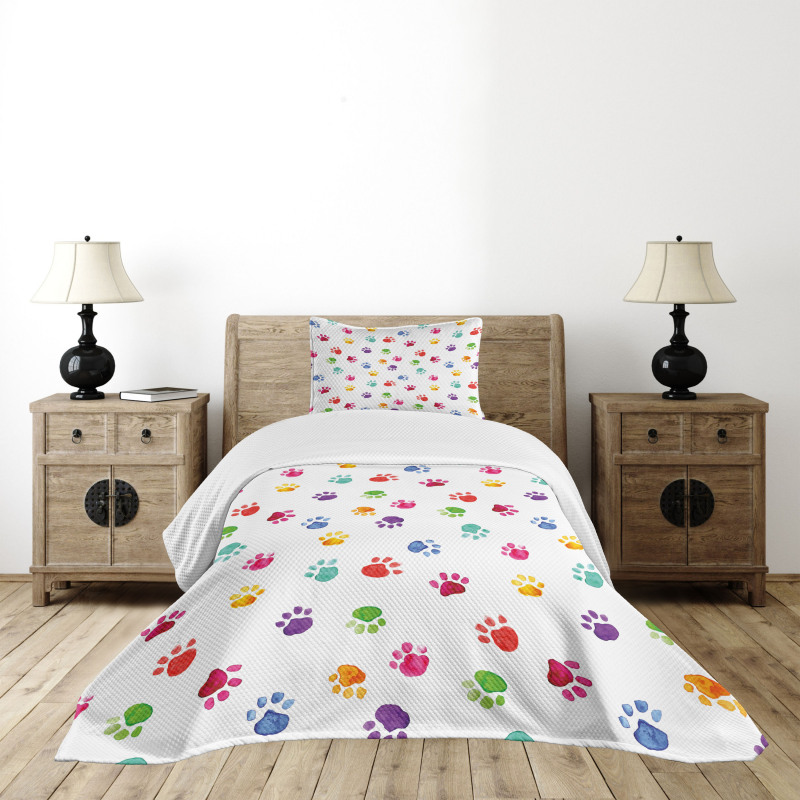 Animal Footprints Bedspread Set