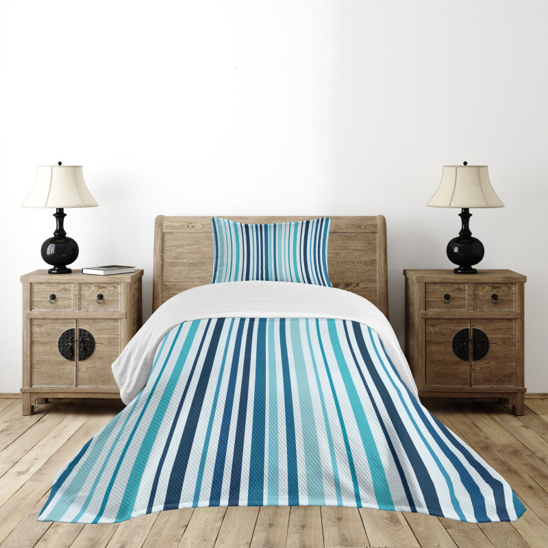 Striped Pastel Toned Bedspread Set