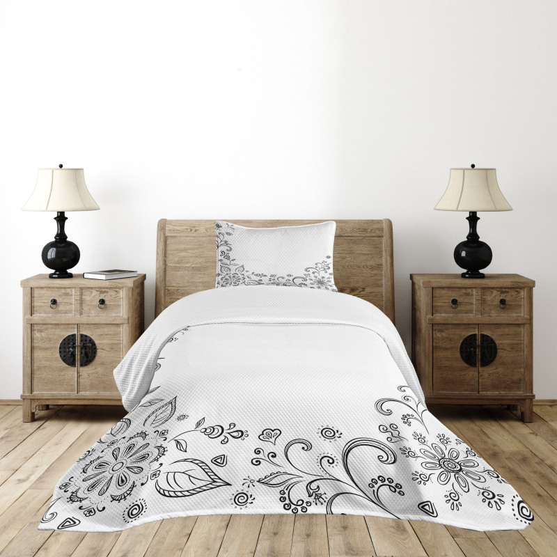 Botanical Sketchy Bouquet Bedspread Set