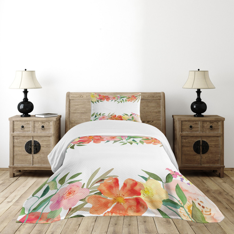 Soft Flower Petals Bedspread Set