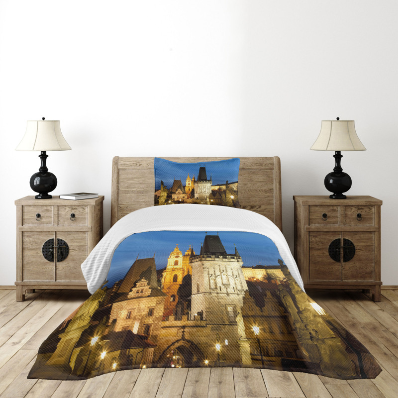 Building Tower Prague Bedspread Set