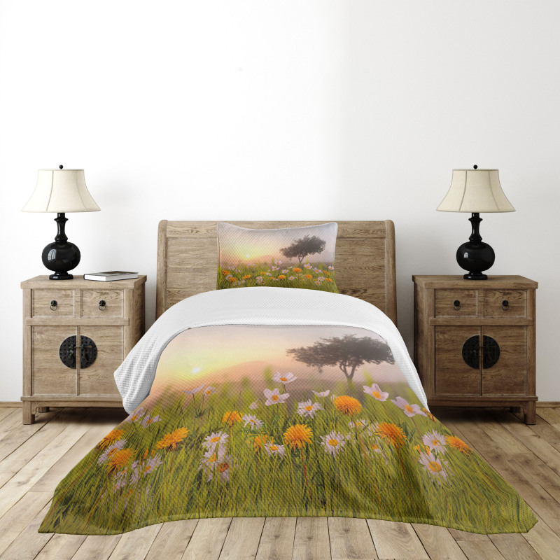 Daisies Tree Mist Bedspread Set