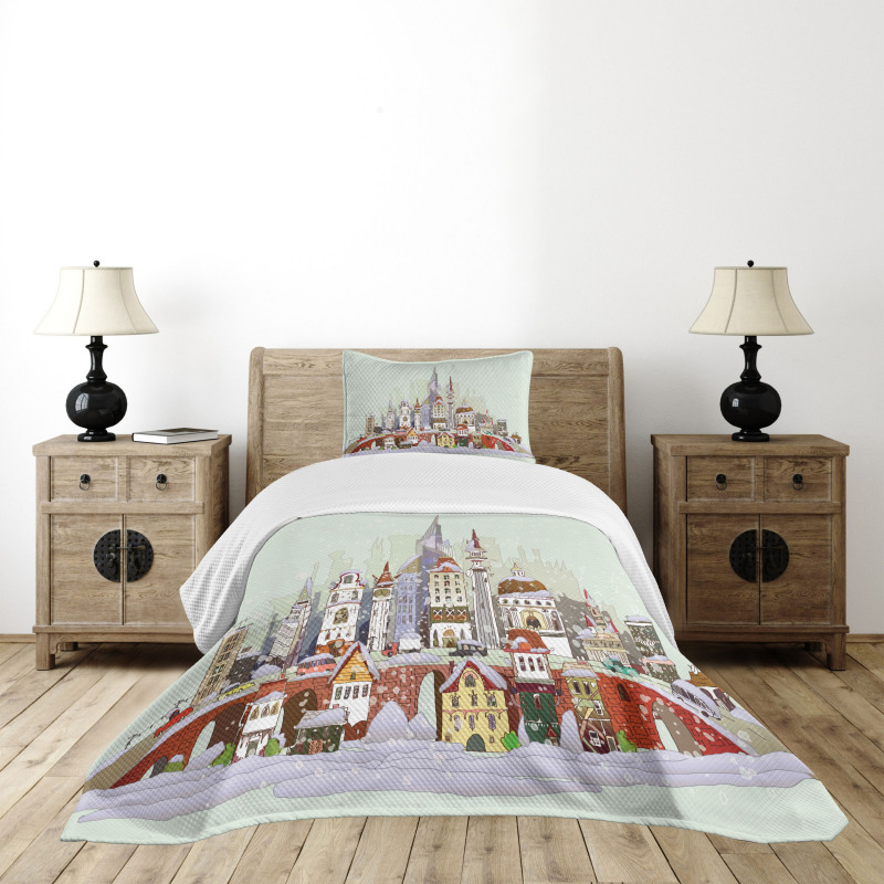 Xmas City Holiday Bedspread Set