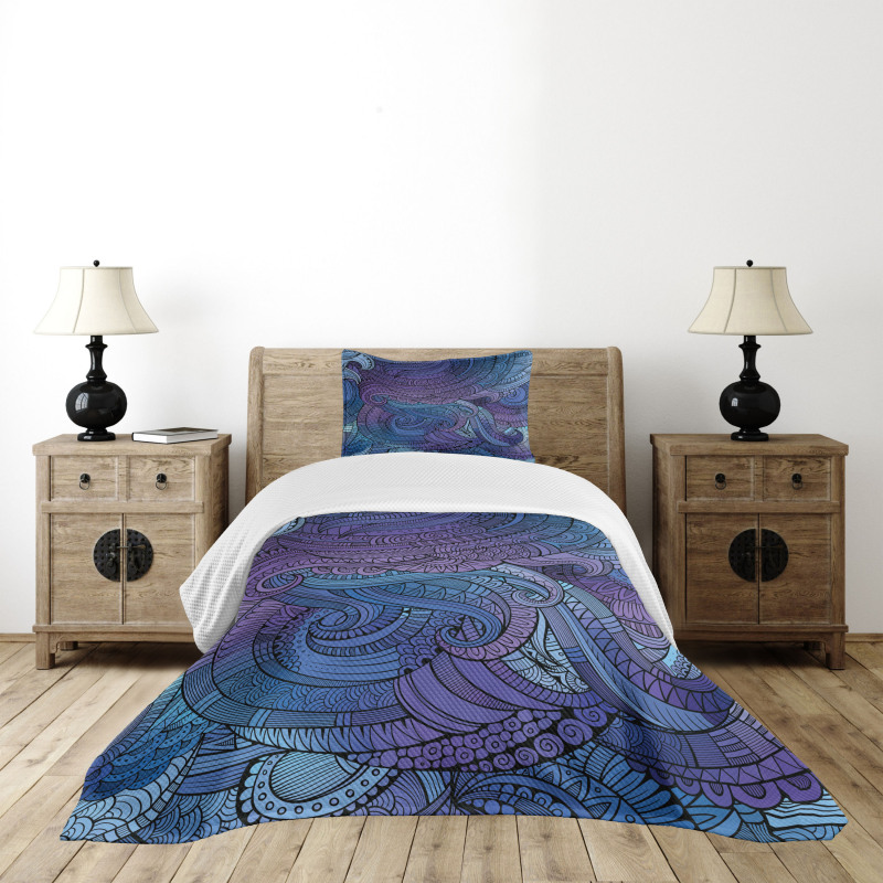 Ocean Inspired Paisley Bedspread Set