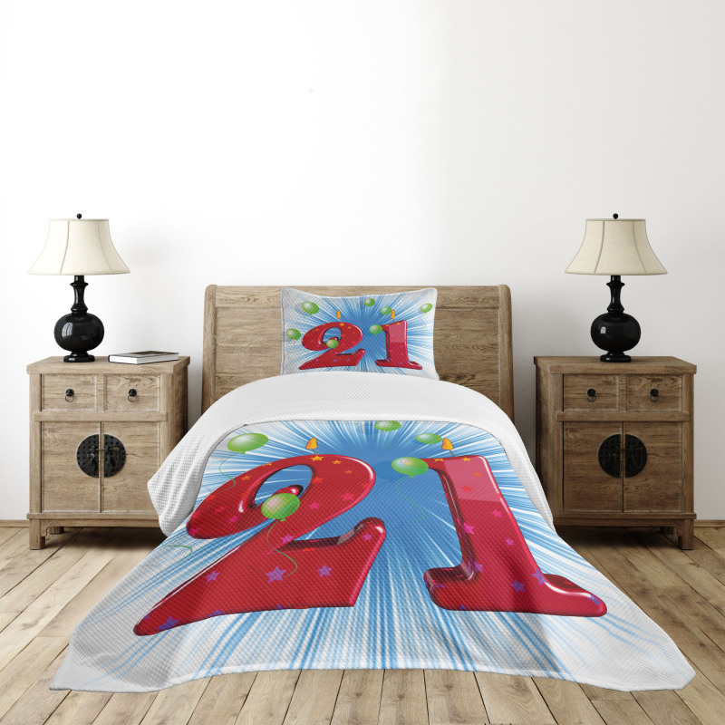 Abstract Balloons Bedspread Set