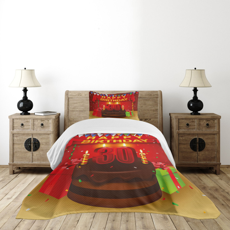 Cake and Presents Bedspread Set