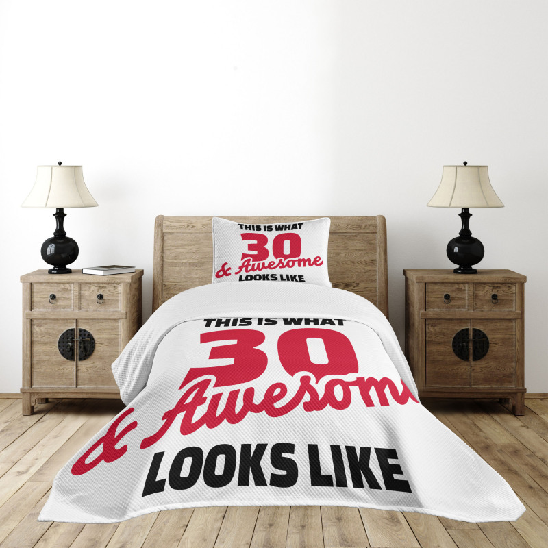 Motivation Words Bedspread Set