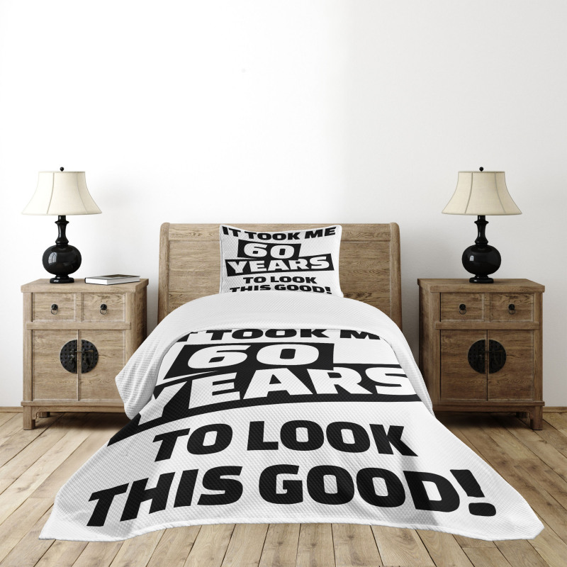 Slogan Party Words Bedspread Set