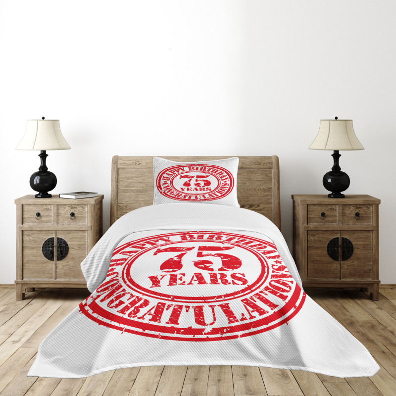 Aged Display Stamp Bedspread Set