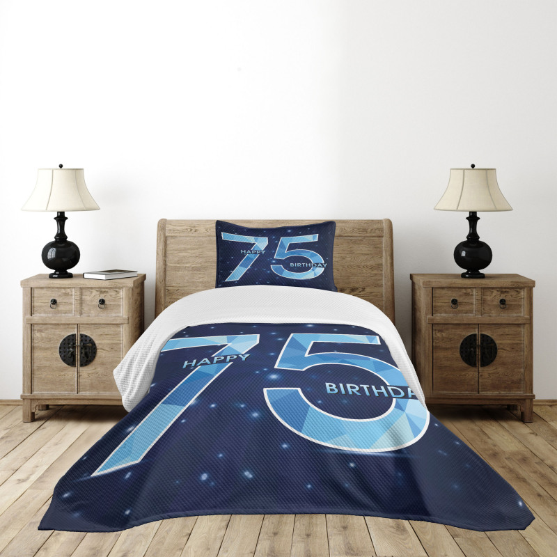 Birthday Theme Stars Bedspread Set