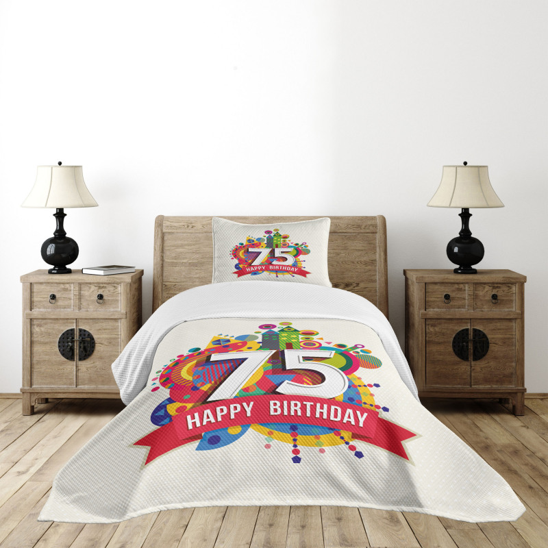 Geometrical Cartoon Bedspread Set