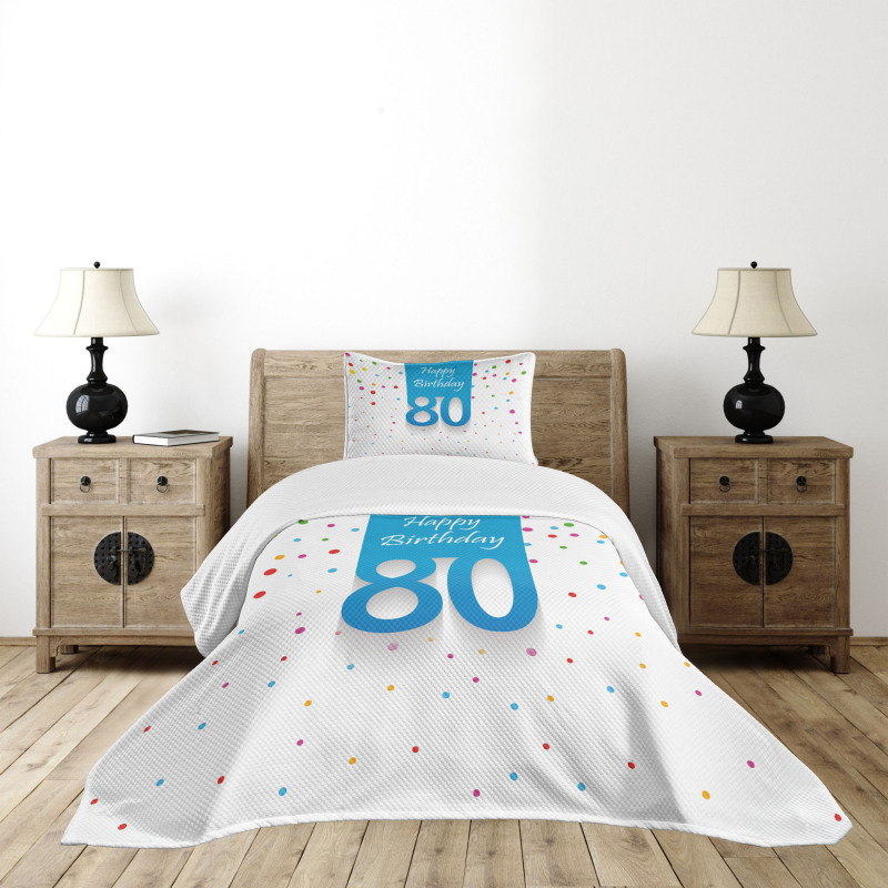 Polka Dots Birthday Bedspread Set