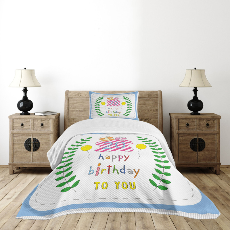 Birthday 20 Years Bedspread Set