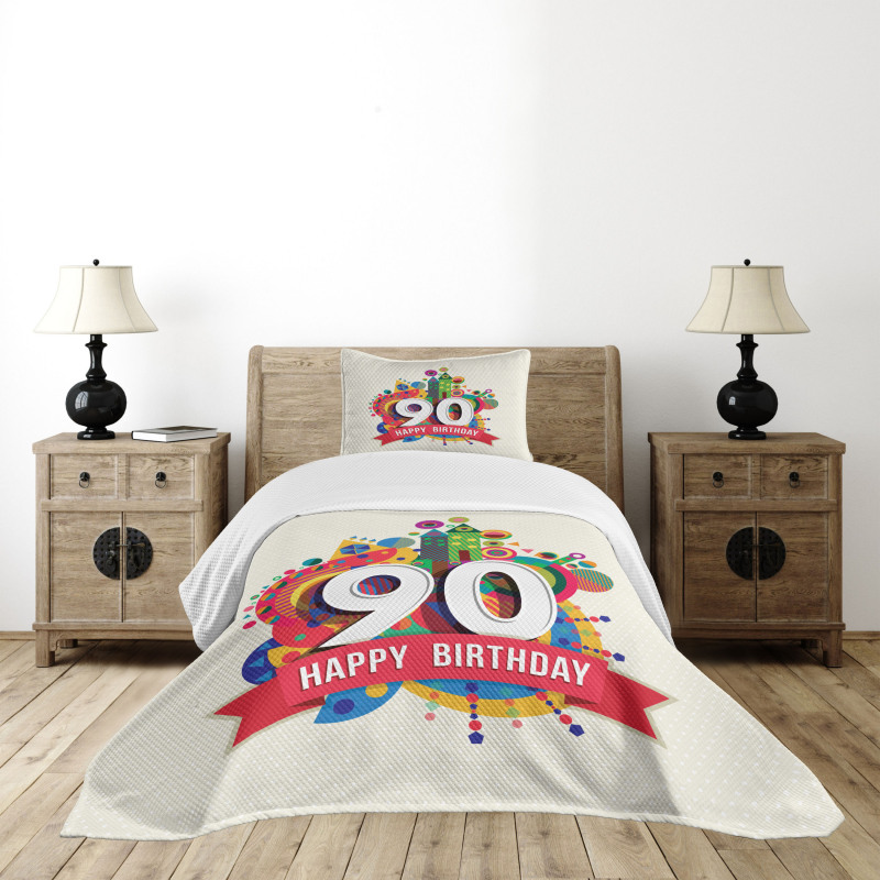 Funky Pop Birthday Bedspread Set