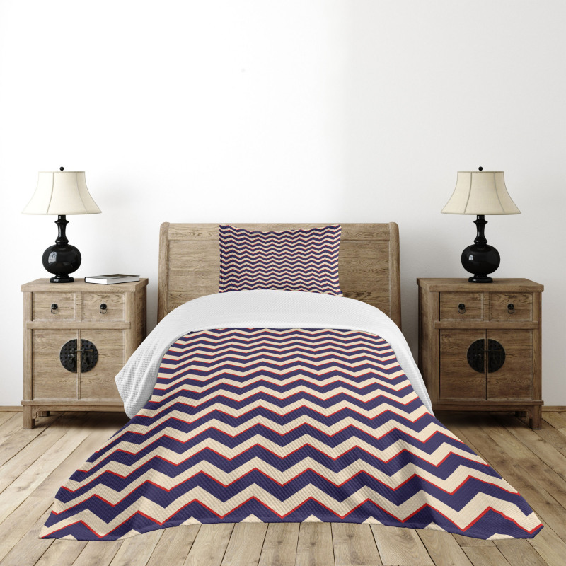 Zigzag Modern Lines Bedspread Set