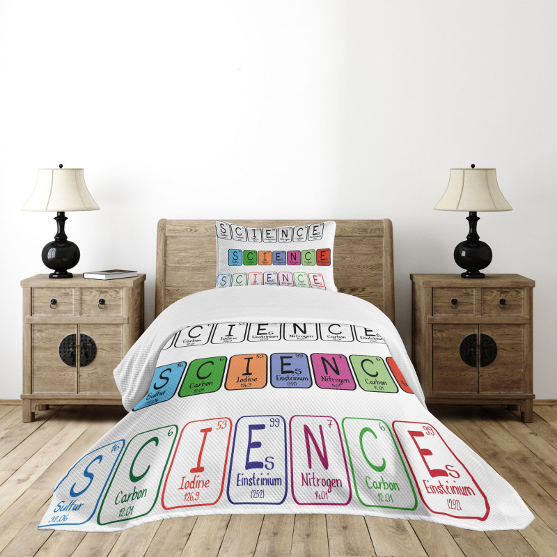 Science Letters Bedspread Set