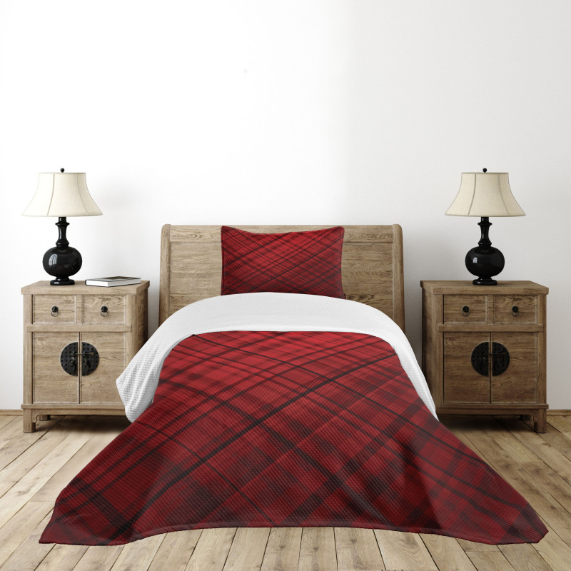 Scottish Kilt Pattern Bedspread Set