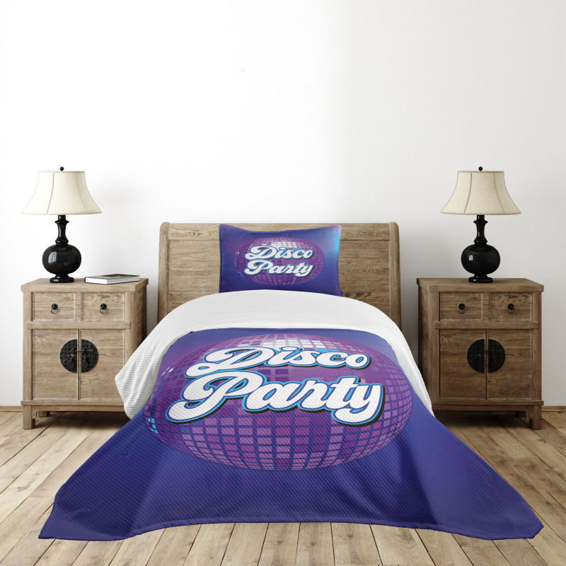 Retro Letter Disco Ball Bedspread Set