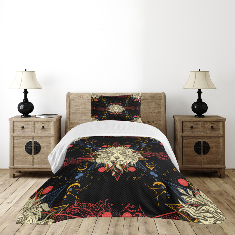 Medieval Mystic Lion Bedspread Set